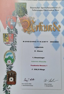 Erfolge mit der Luftpistole 2023
